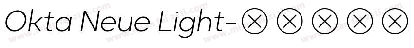 Okta Neue Light字体转换